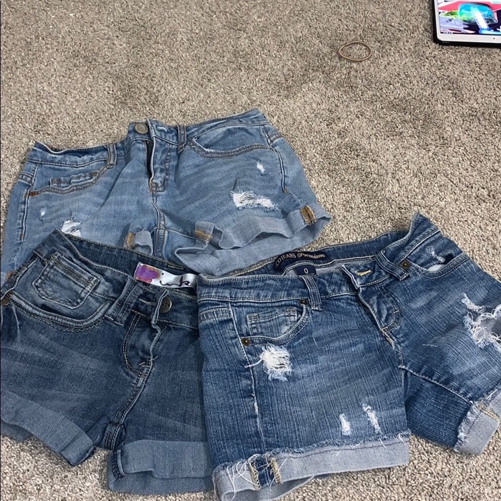 Bundle of mid rise shorts